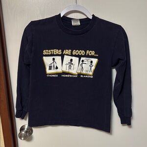 Cygnus Kids Navy Blue Graphic Long Sleeve Shirt Size S